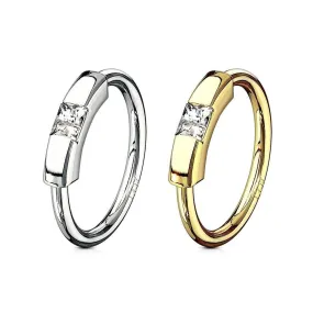 14kt Gold Princess Cut Captive Ring