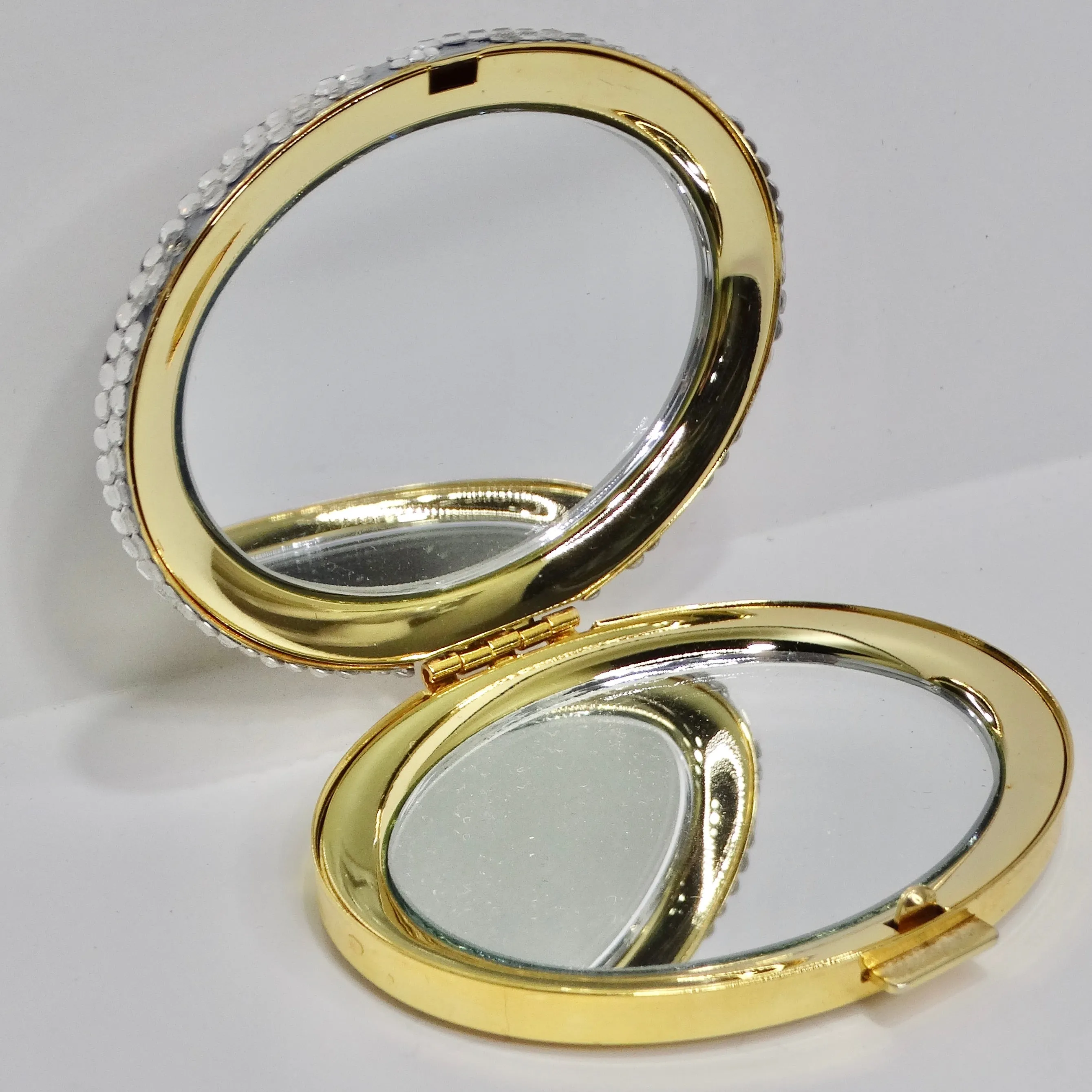 1970s Crystal Lady Bug Compact Mirror