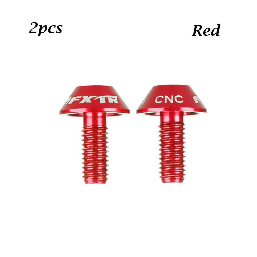 2Pcs/Set Colorful Aluminum Alloy Mountain Bike Water Bottle Holder Cage Screw Bolts M5x12mm Screw Durable Bicycle Accessories