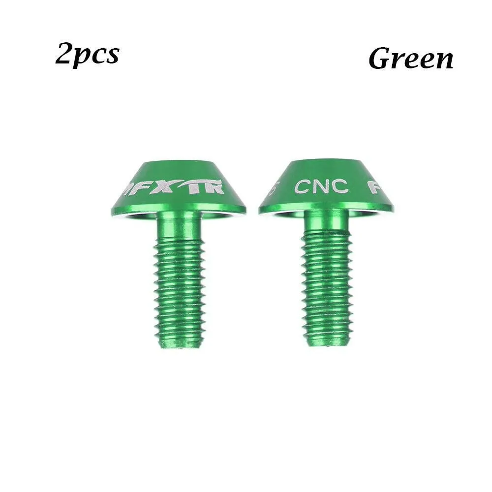 2Pcs/Set Colorful Aluminum Alloy Mountain Bike Water Bottle Holder Cage Screw Bolts M5x12mm Screw Durable Bicycle Accessories