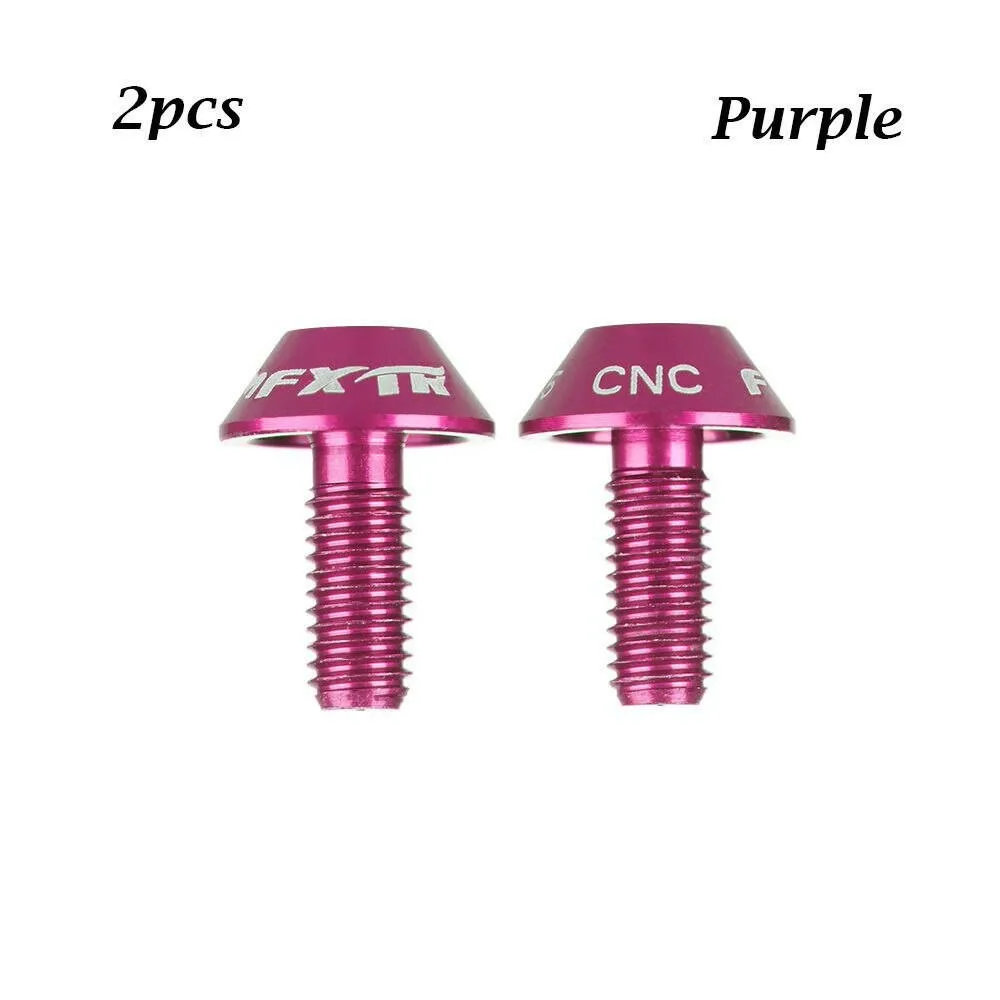 2Pcs/Set Colorful Aluminum Alloy Mountain Bike Water Bottle Holder Cage Screw Bolts M5x12mm Screw Durable Bicycle Accessories