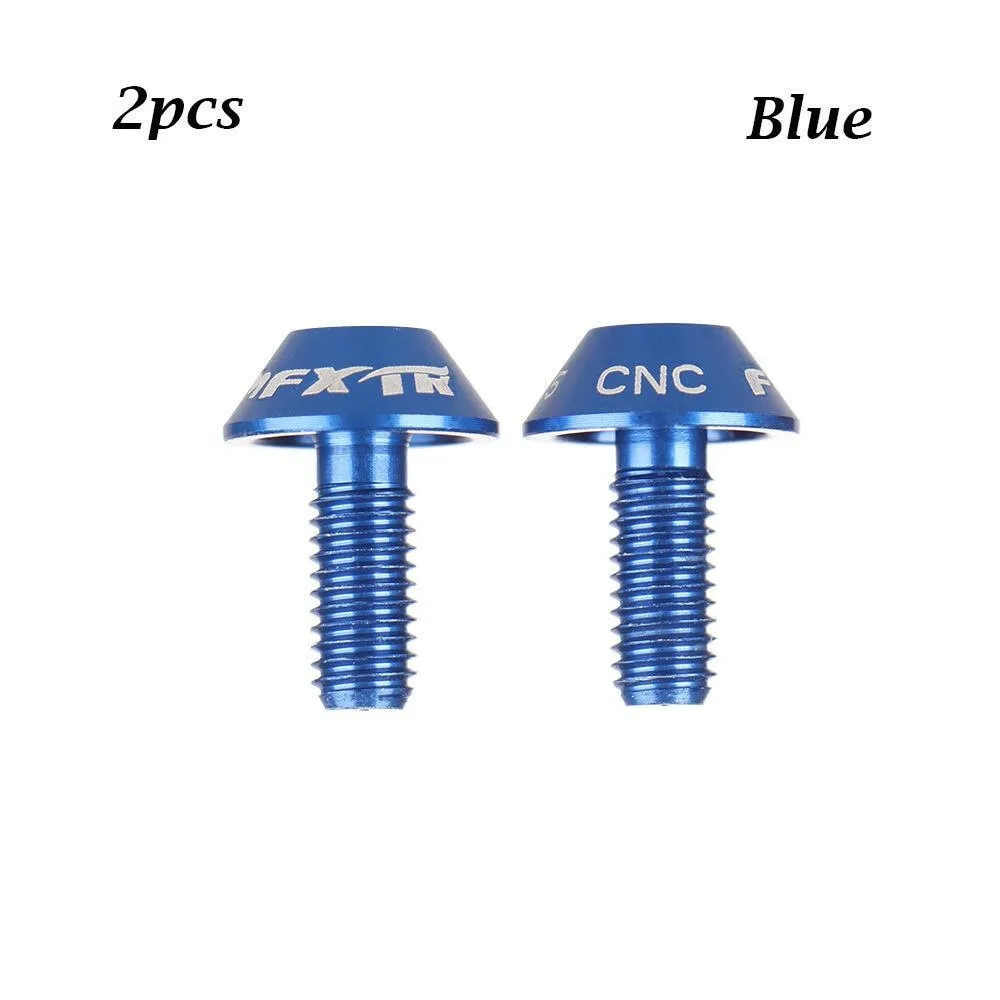 2Pcs/Set Colorful Aluminum Alloy Mountain Bike Water Bottle Holder Cage Screw Bolts M5x12mm Screw Durable Bicycle Accessories