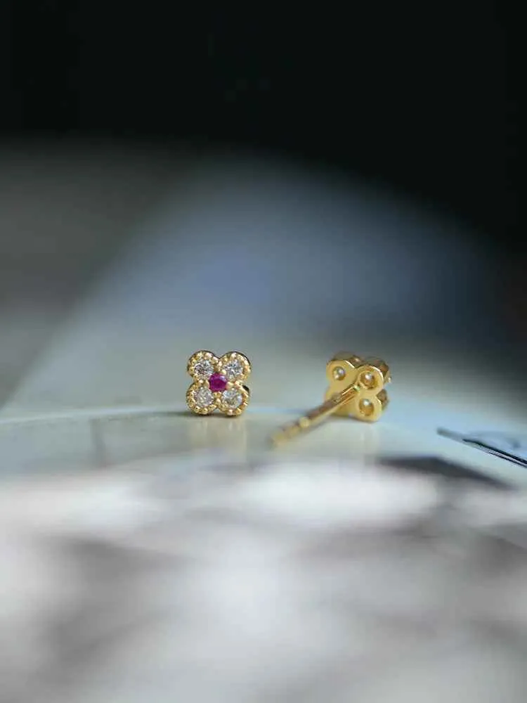 925 Sterling Silver Stud Earrings Charm Jewelry - Mini Cute Flower - Xm333