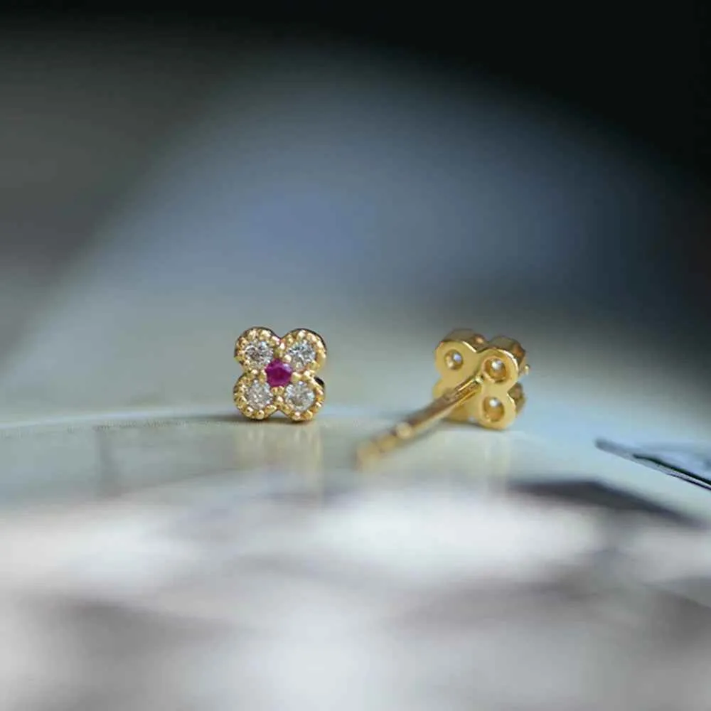 925 Sterling Silver Stud Earrings Charm Jewelry - Mini Cute Flower - Xm333