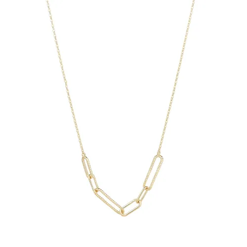 9ct Gold Paper Link Style Necklace
