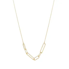 9ct Gold Paper Link Style Necklace