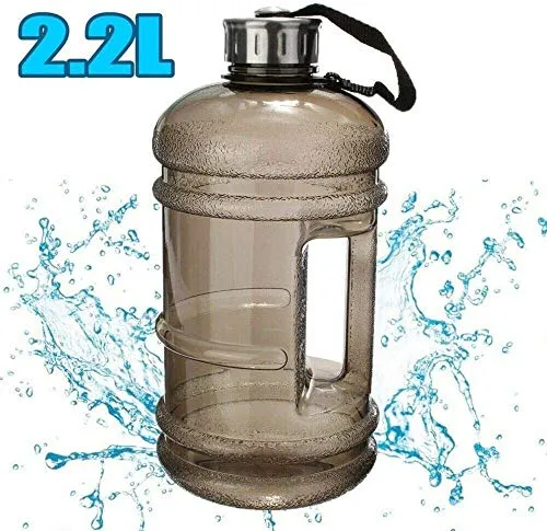 ADEPTNA New Jumbo 2.2 Litre Sports and Gym Water Bottle – Extremely Durable - BPA Free - Ideal for Gym Dieting Bodybuilding Outdoor Sports Hiking & Office