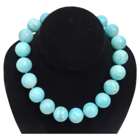 Amazanit 14K Gold Choker Necklace