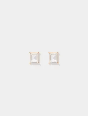Billie Baguette Stone Stud Earrings