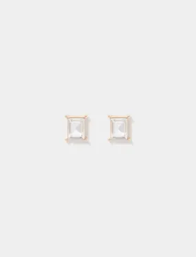 Billie Baguette Stone Stud Earrings