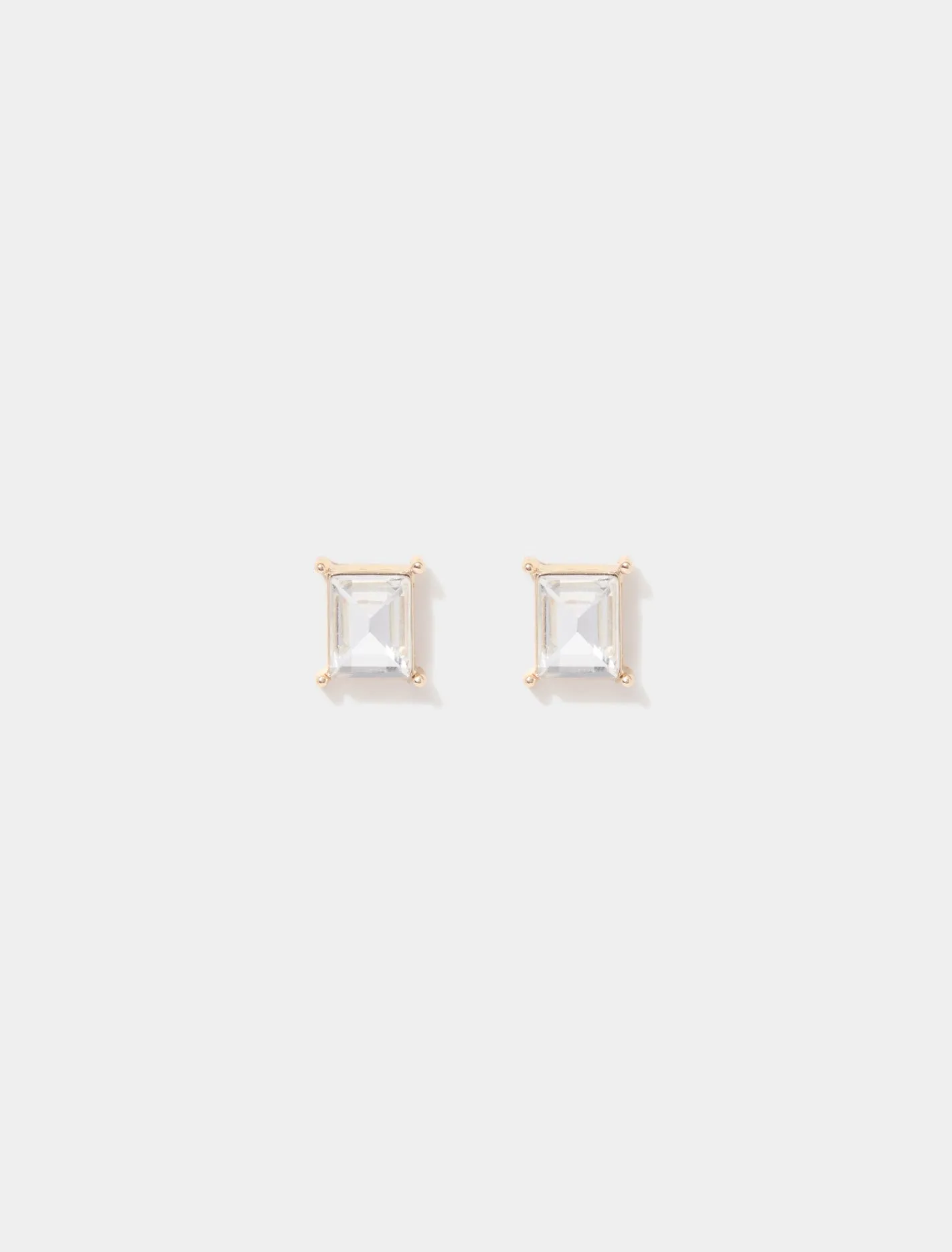 Billie Baguette Stone Stud Earrings