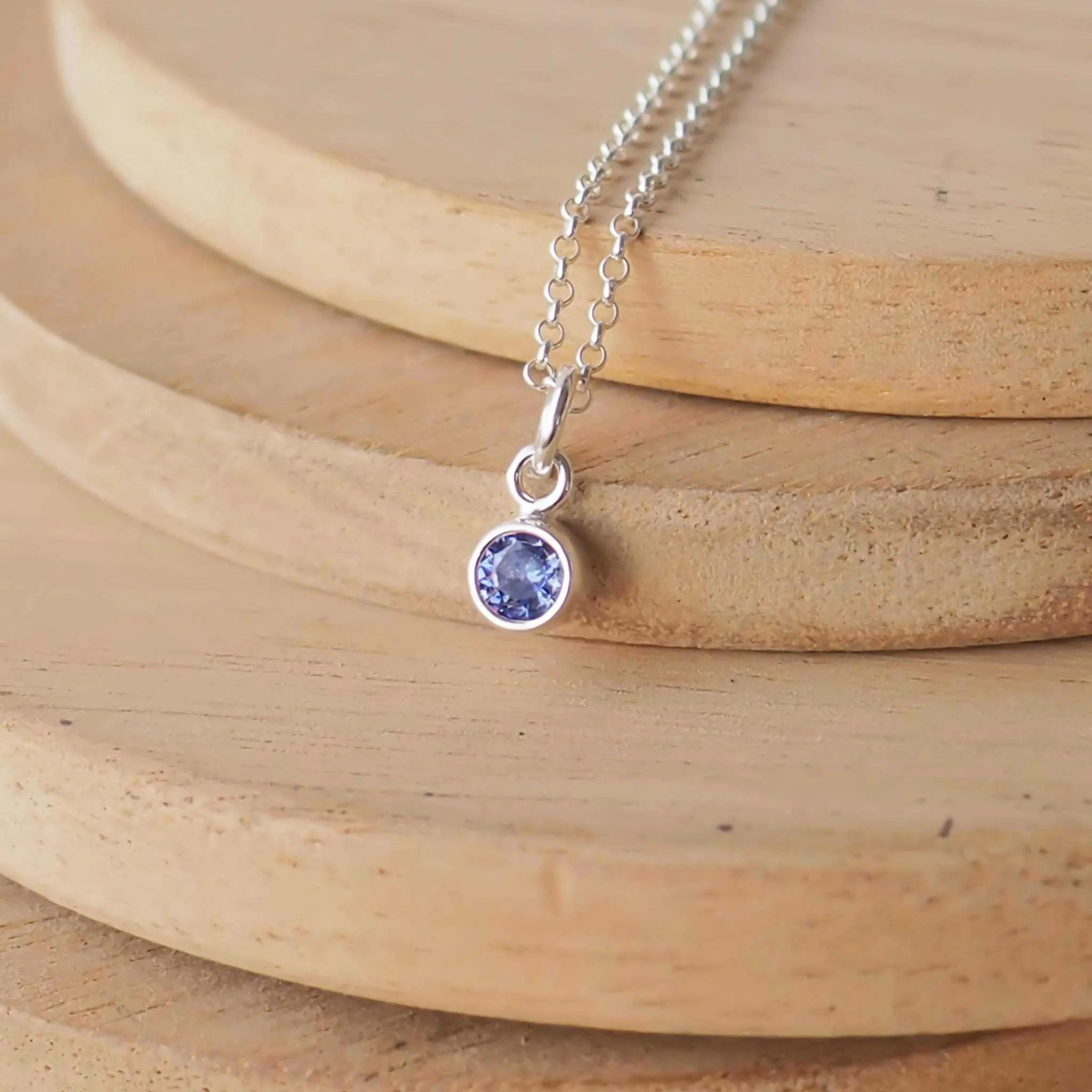 Birthstone Charm Necklace - SEPTEMBER