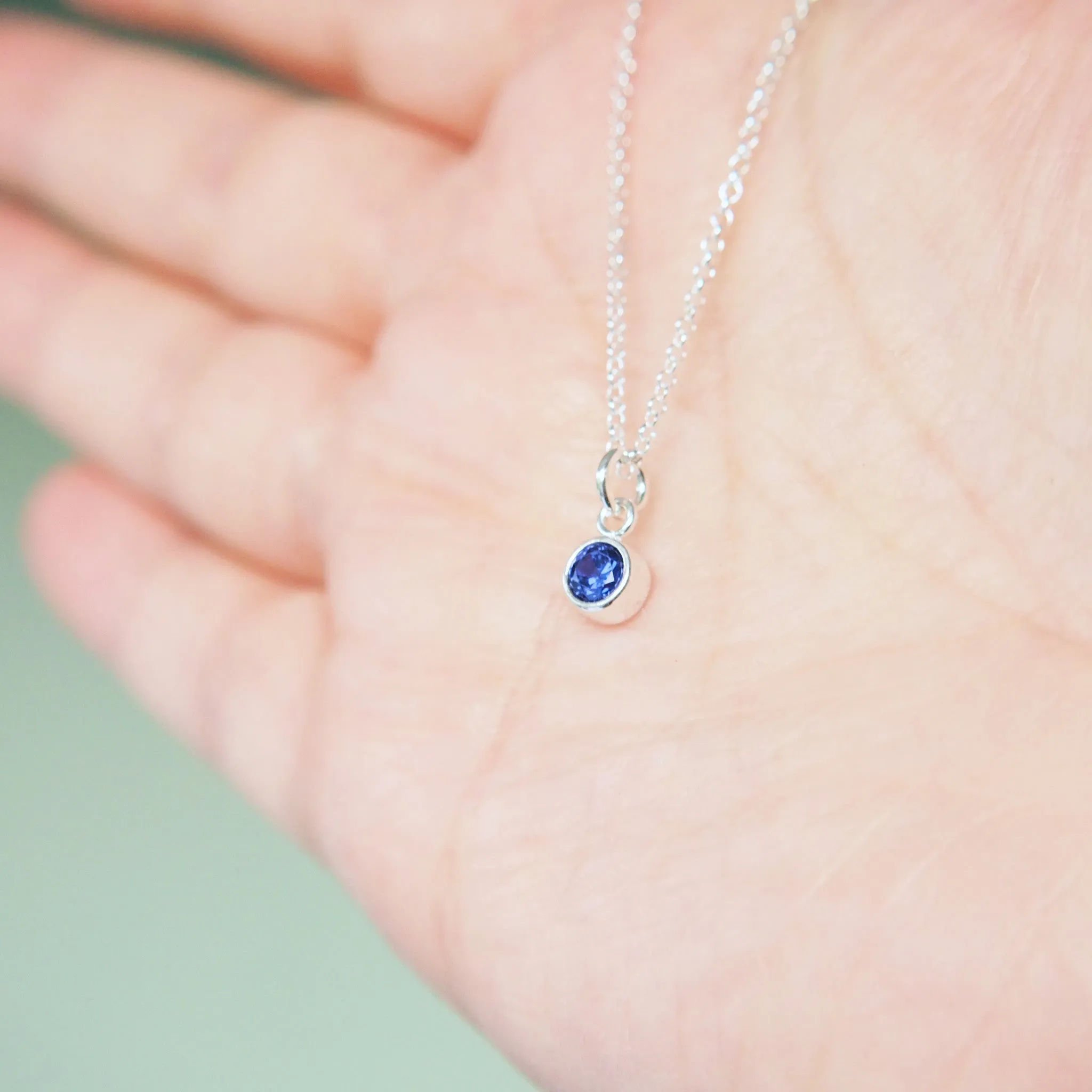 Birthstone Charm Necklace - SEPTEMBER