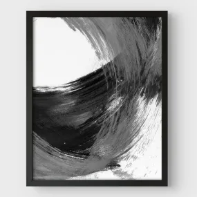 Black and Grey Curved Brushstrokes II