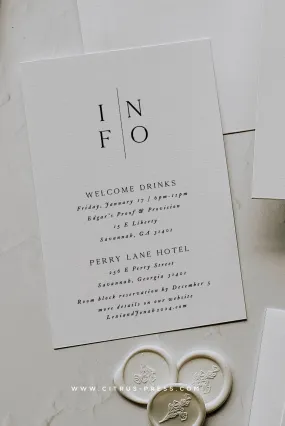 Black and White Enclosure Card | Lexi