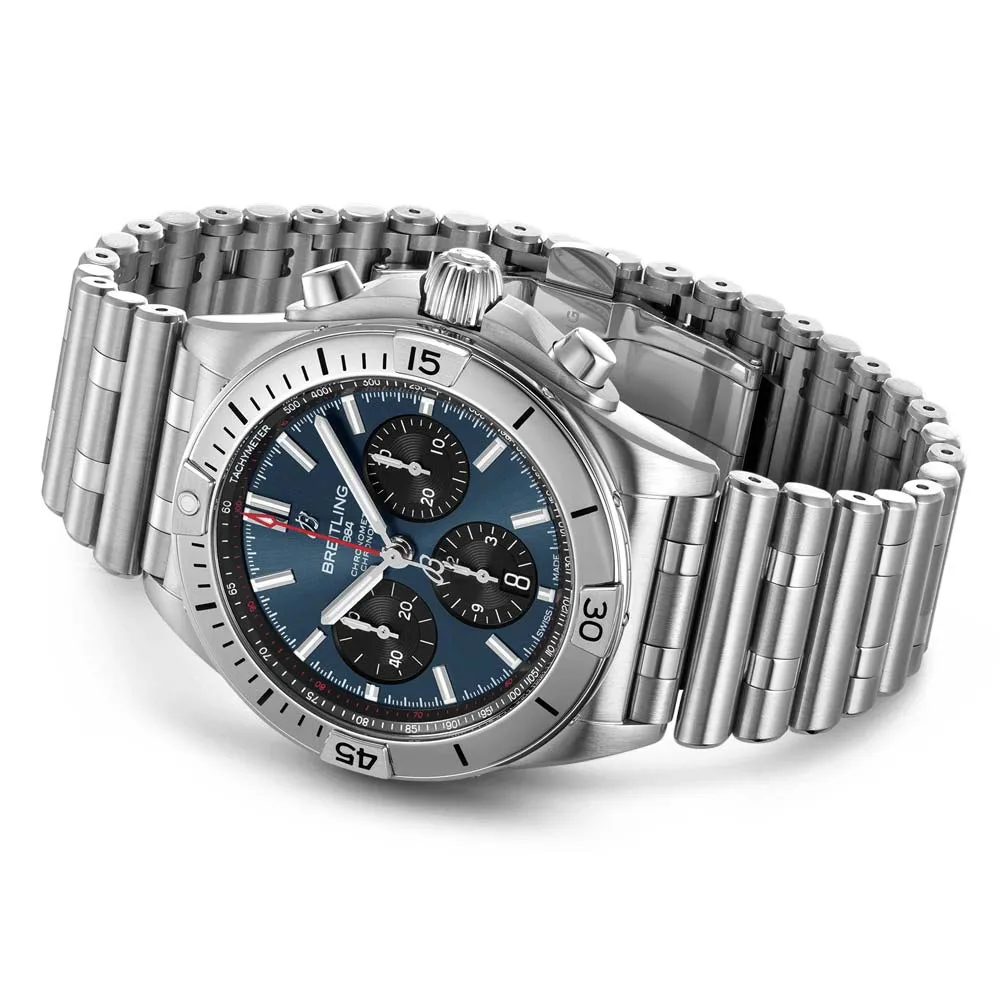 Breitling Chronomat B01 42mm Blue Dial Automatic Chronograph Gents Watch AB0134101C1A1