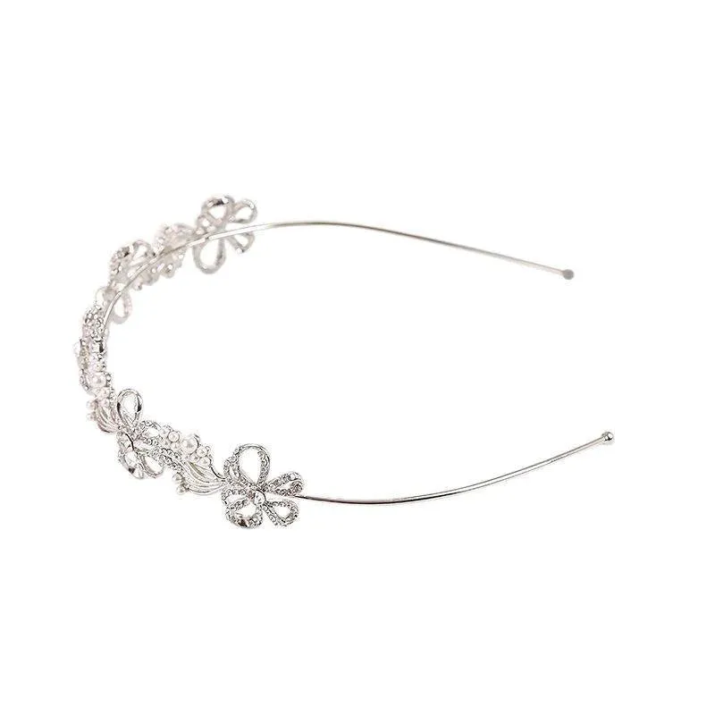 Bridesmaids Crystal Chic Headband, Clear Crystals, Bridal Headpiece 1994,6026,1995-Silver
