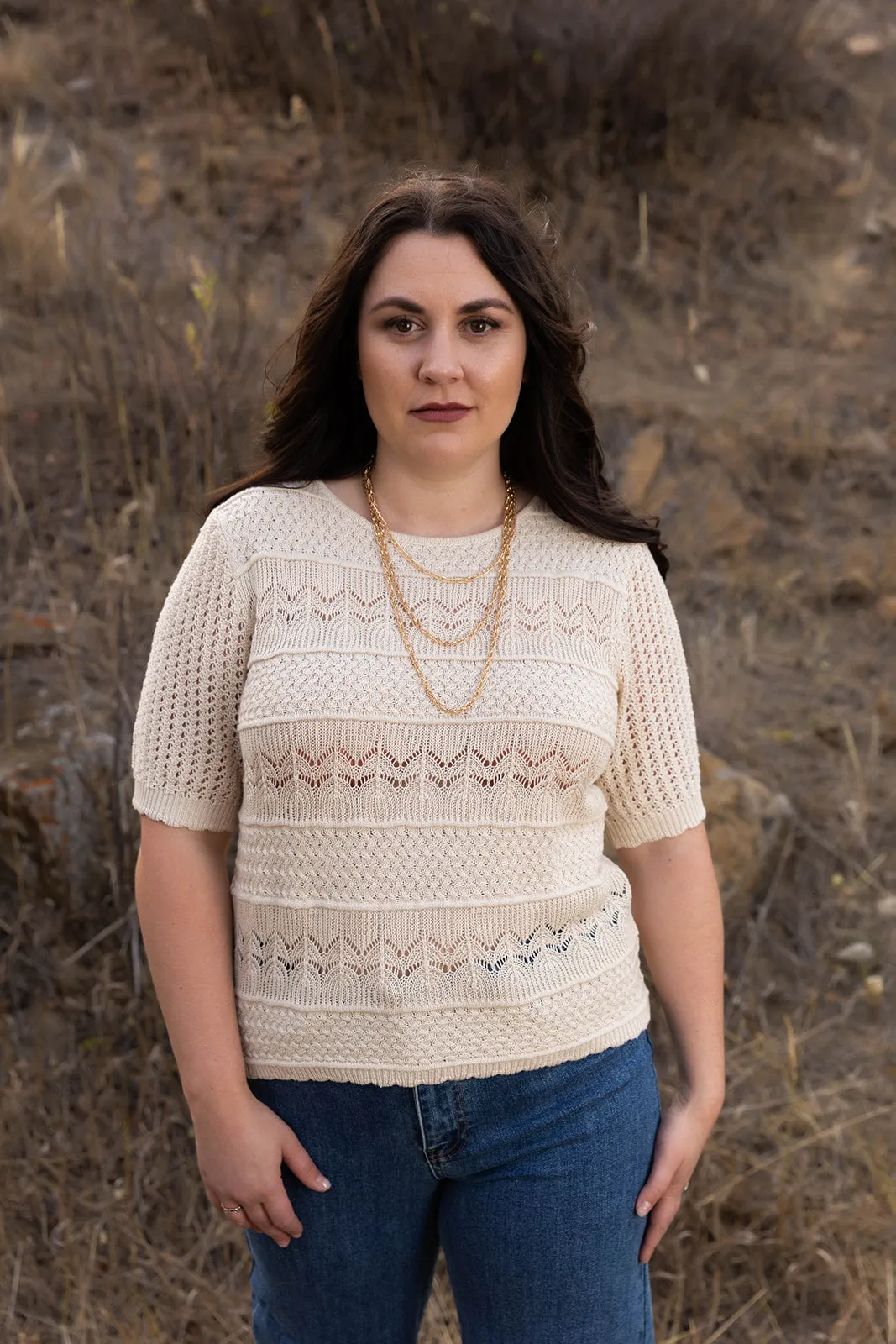 Chain Triple Strand Layered Gold Necklace