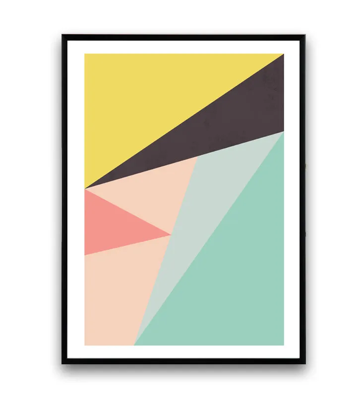 Colorful abstract composition print