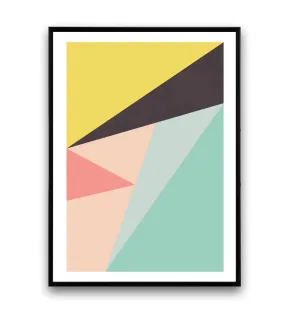 Colorful abstract composition print
