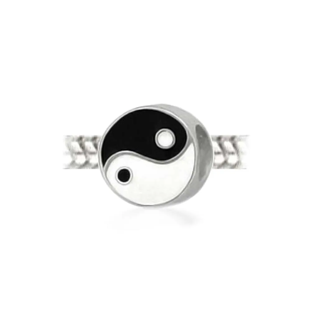 Crystal Blue Evil Eye Spiritual Hamsa Hand Charm Bead .925 Silver