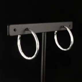 Dainty Silver Minimalist Hoop Earrings - Handmade Nickel Free Ulla Jewelry