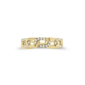 Diamond Modern Curb Chain Stackable Ring