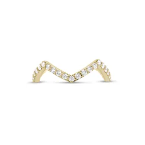 Diamond Zig-Zag Stackable Ring