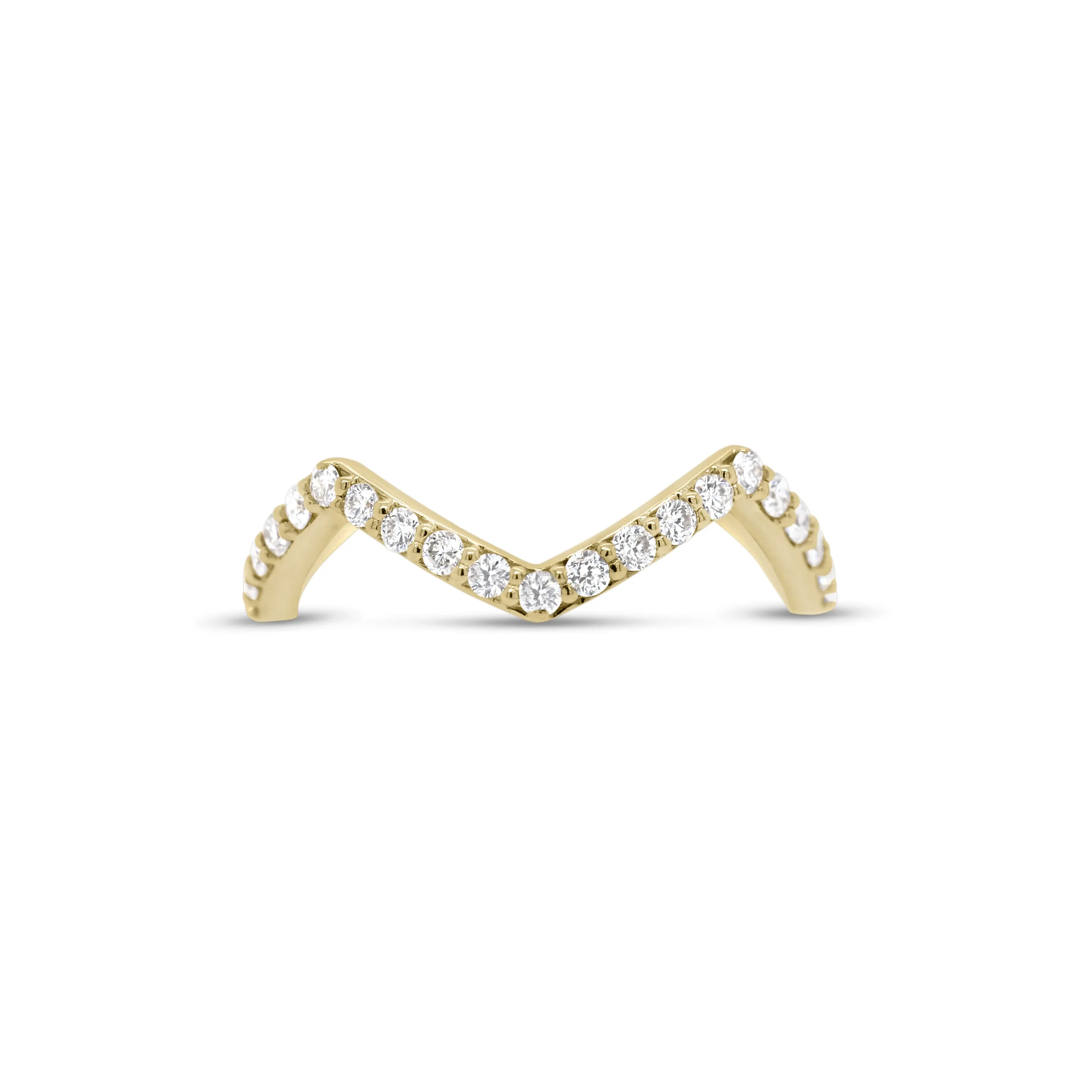 Diamond Zig-Zag Stackable Ring