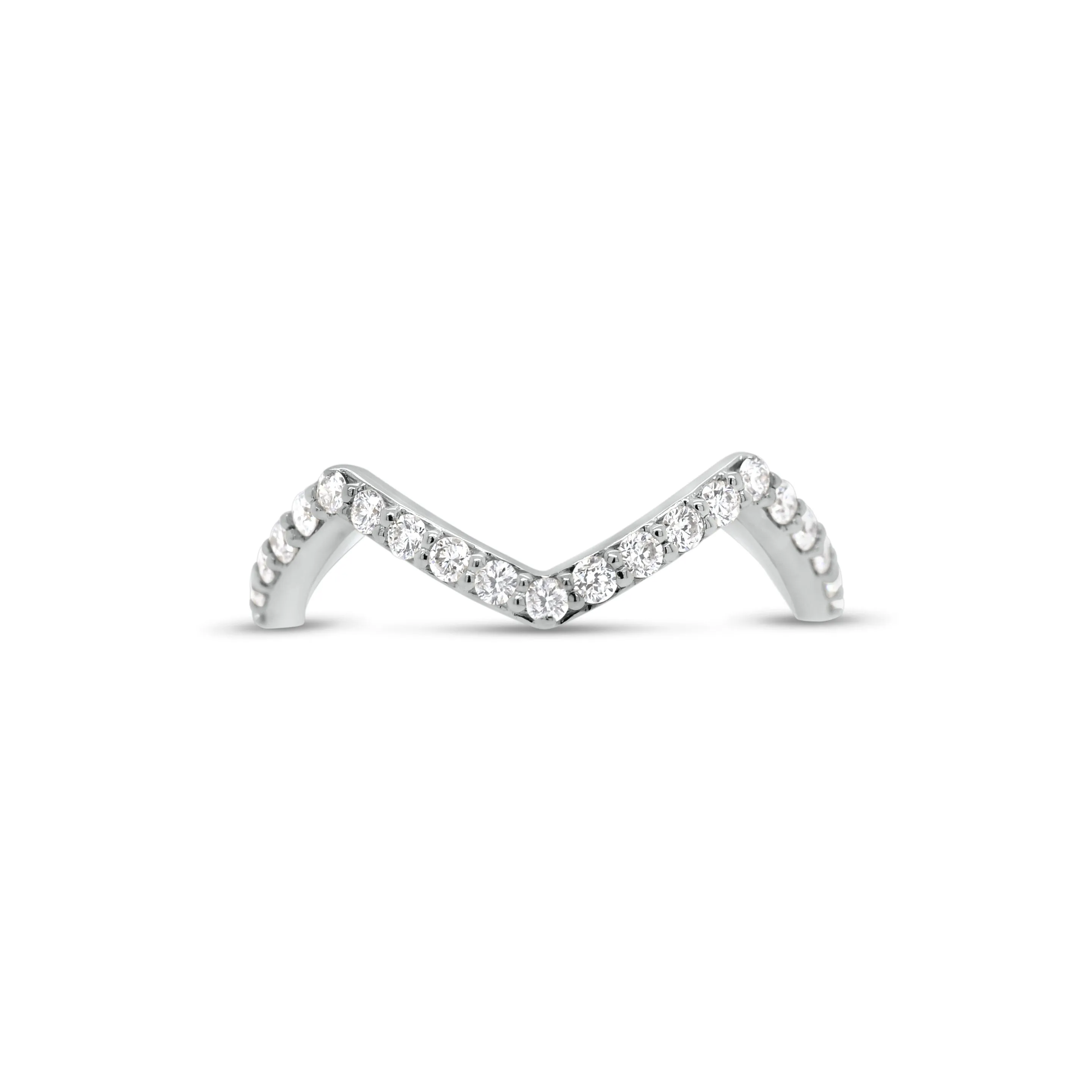 Diamond Zig-Zag Stackable Ring