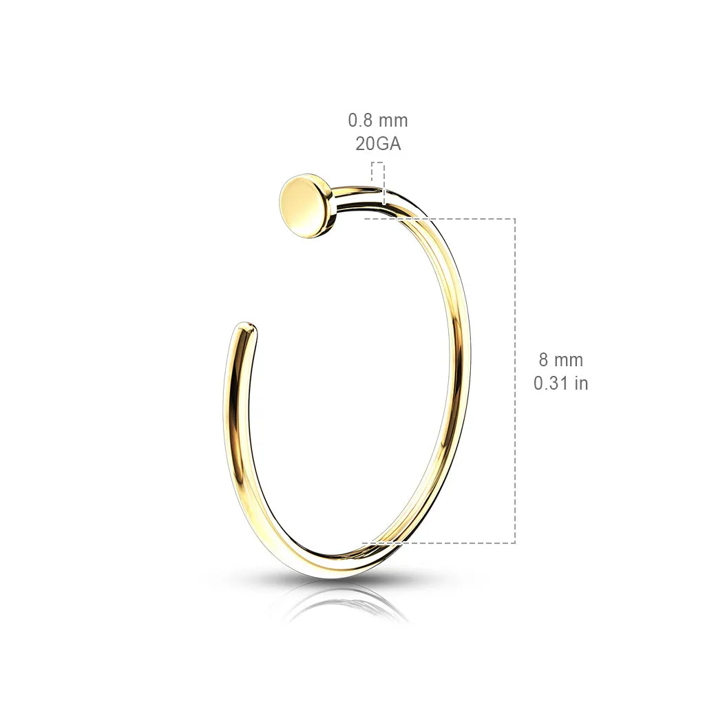 Dot Hug Hoops in 14k Gold