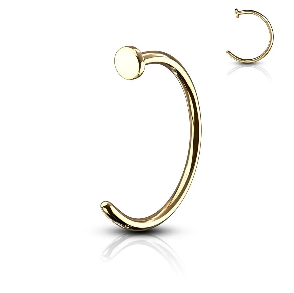 Dot Hug Hoops in 14k Gold