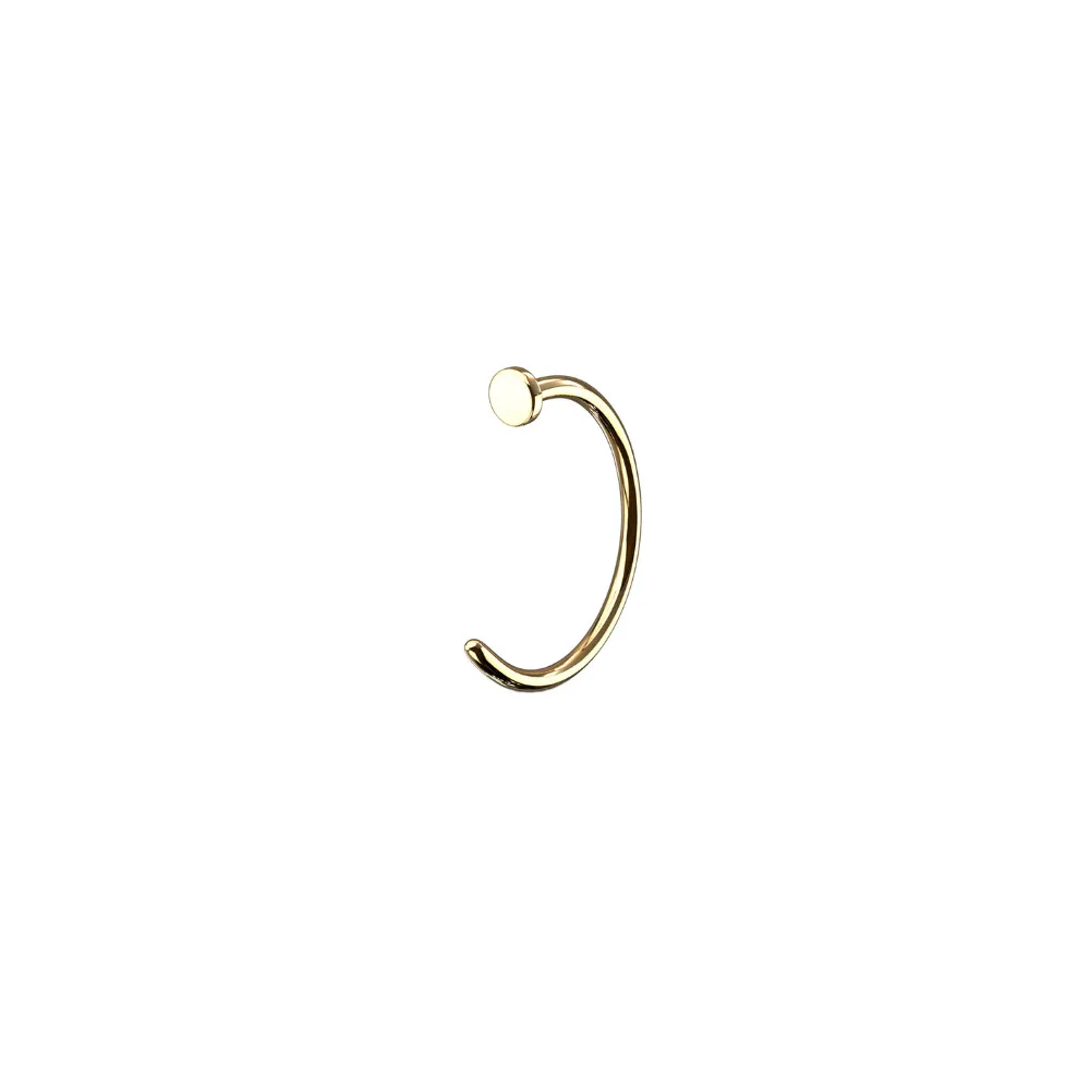 Dot Hug Hoops in 14k Gold
