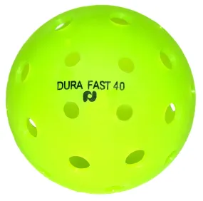 Dura Fast 40 Pickleballs | Outdoor pickleball balls | Neon | Dozen/Pack of 12 | USAPA Approved and Sanctioned for Tournament Play, Professional Perfomance