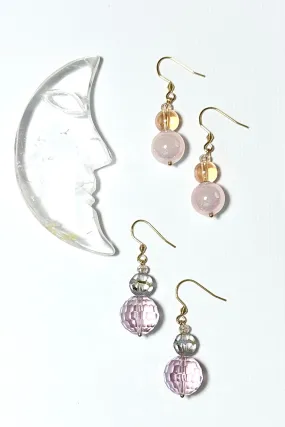 Earrings Crystal Misty Rose