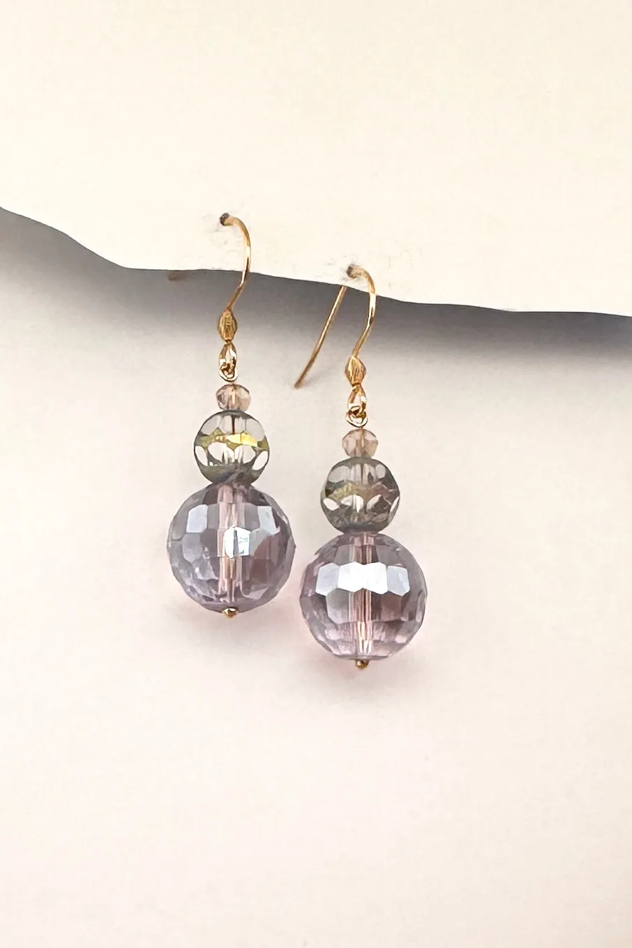Earrings Crystal Misty Rose