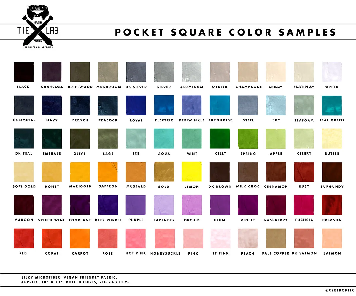 Engine Rosette Pocket Square, microfiber