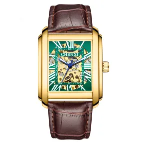 Explosive square hollow mechanical watch W28CX88816B