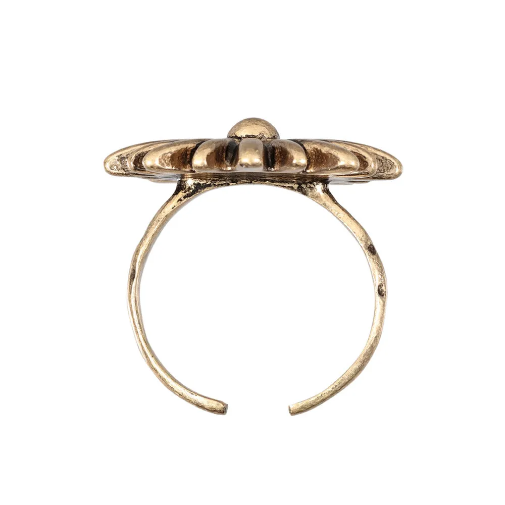 Flower Statement Open Ring