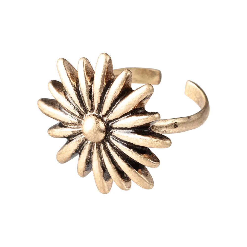 Flower Statement Open Ring