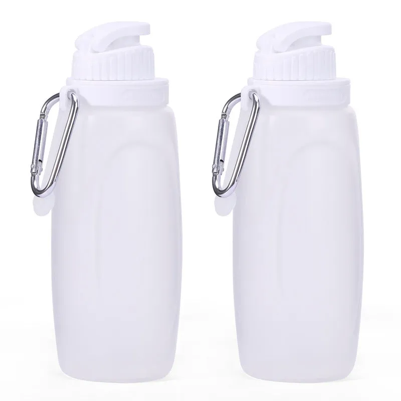 Folding Portable 500ml Silicone Water Bottle