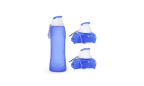Folding Portable 500ml Silicone Water Bottle