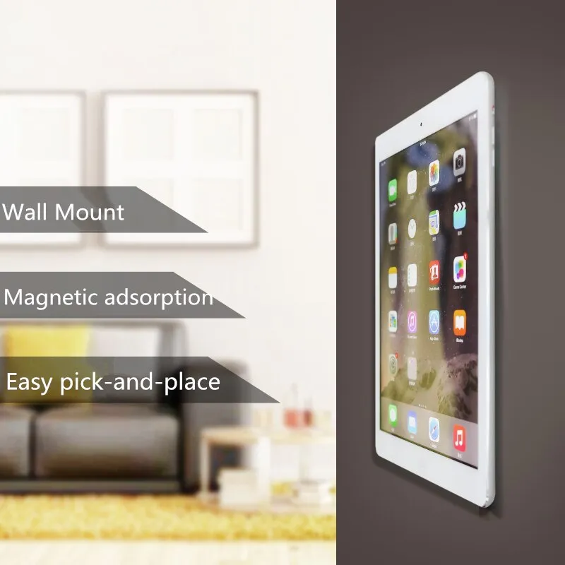 For IPhone IPad Pro Air Wall Mount Tablet Stand With Magnetic Stickers Mobile Phone Holder Support All Tablets 2021