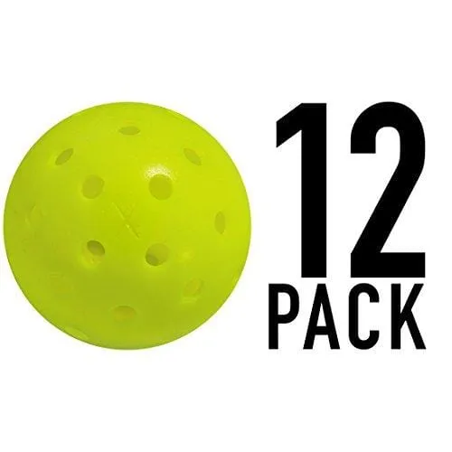 Franklin Sports X-40 Outdoor Performance Pickleballs - 12 Pack Bulk - USAPA Approved - Optic