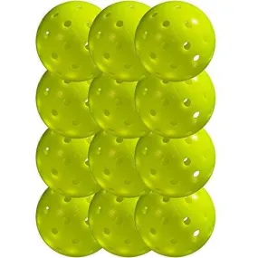 Franklin Sports X-40 Outdoor Performance Pickleballs - 12 Pack Bulk - USAPA Approved - Optic
