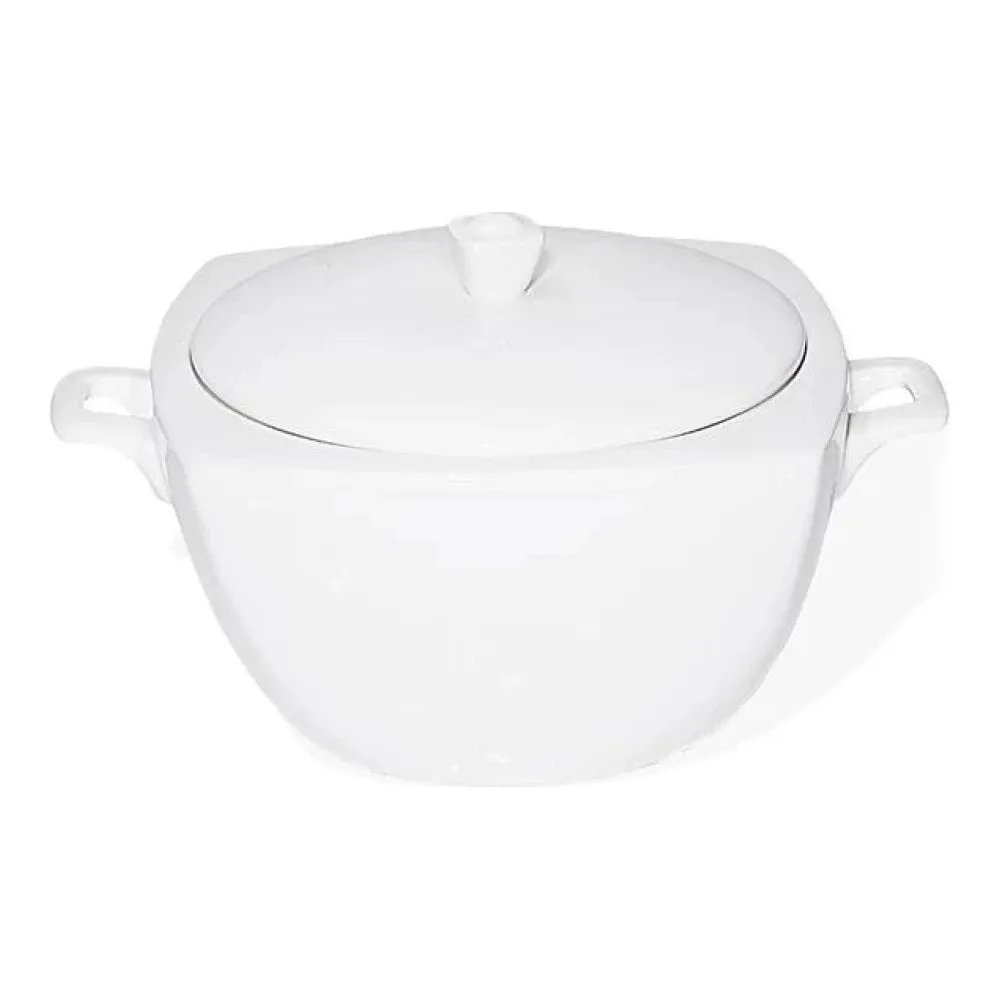 Furtino England Nuovo  300cl/105.5oz White Porcelain Soup Tureen, Pack of 6