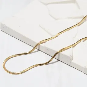 GILDED GOLD NECKLACE 19" SNAKE CHAIN