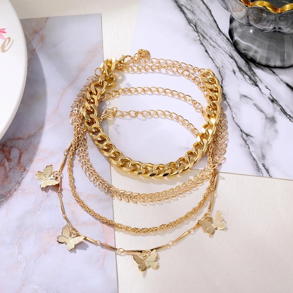 Gold Butterfly Boho Trendy Bracelets