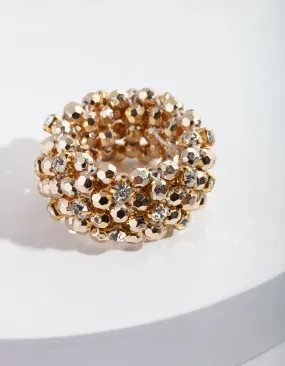 Gold Disco Ball Hair Tie