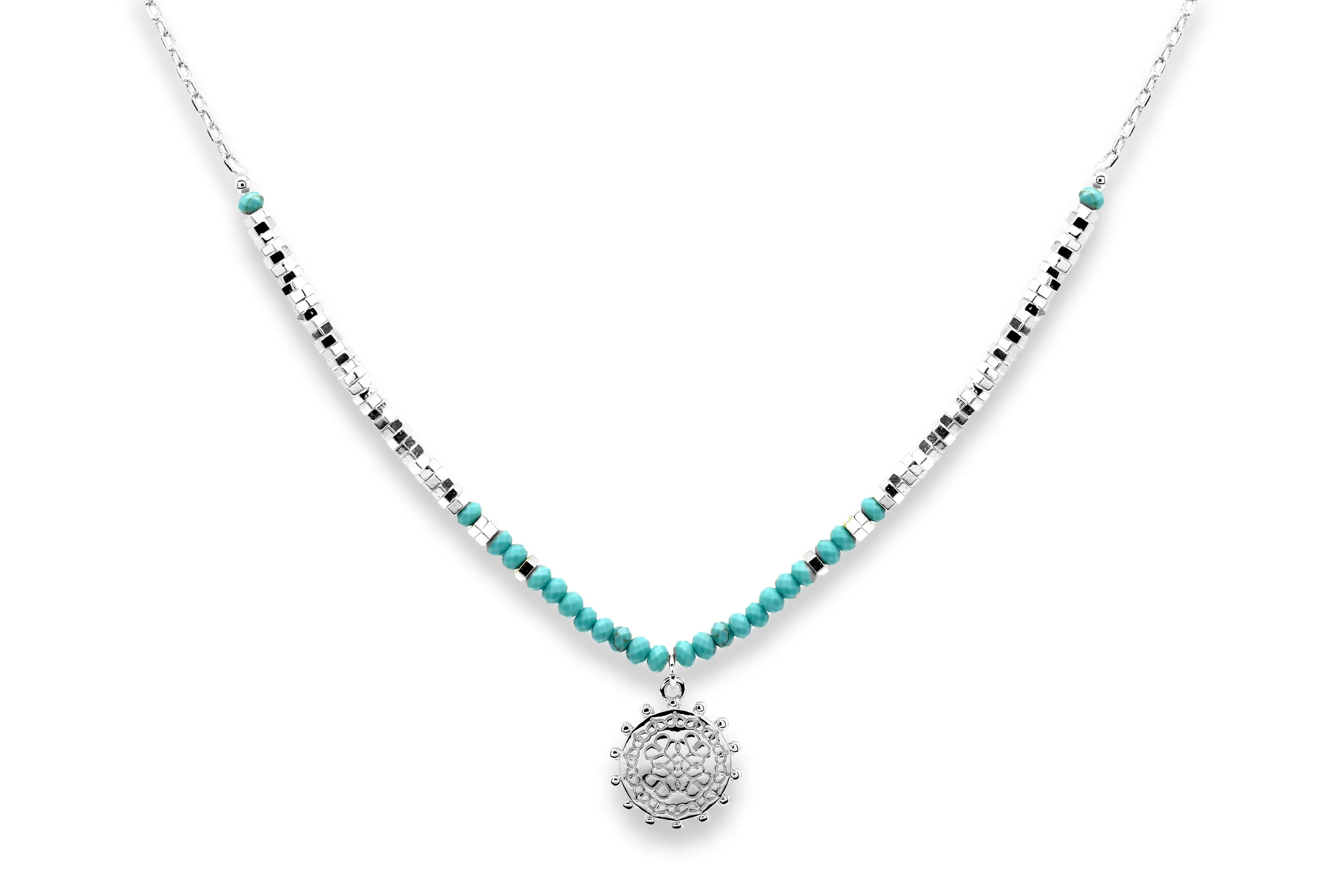 Hades Turquoise Silver Necklace